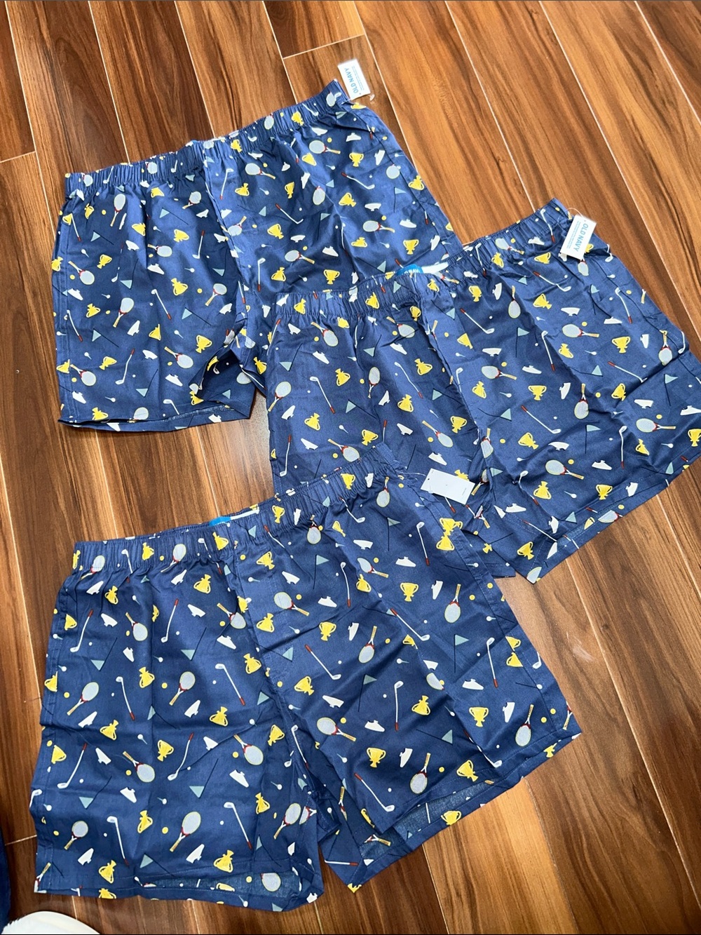 Large Men’s 100% cotton Old Navy New boxers golf tennis print
